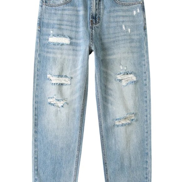 Men's Distressed Loose‎ Fit Jeans - Picture 8 of 8